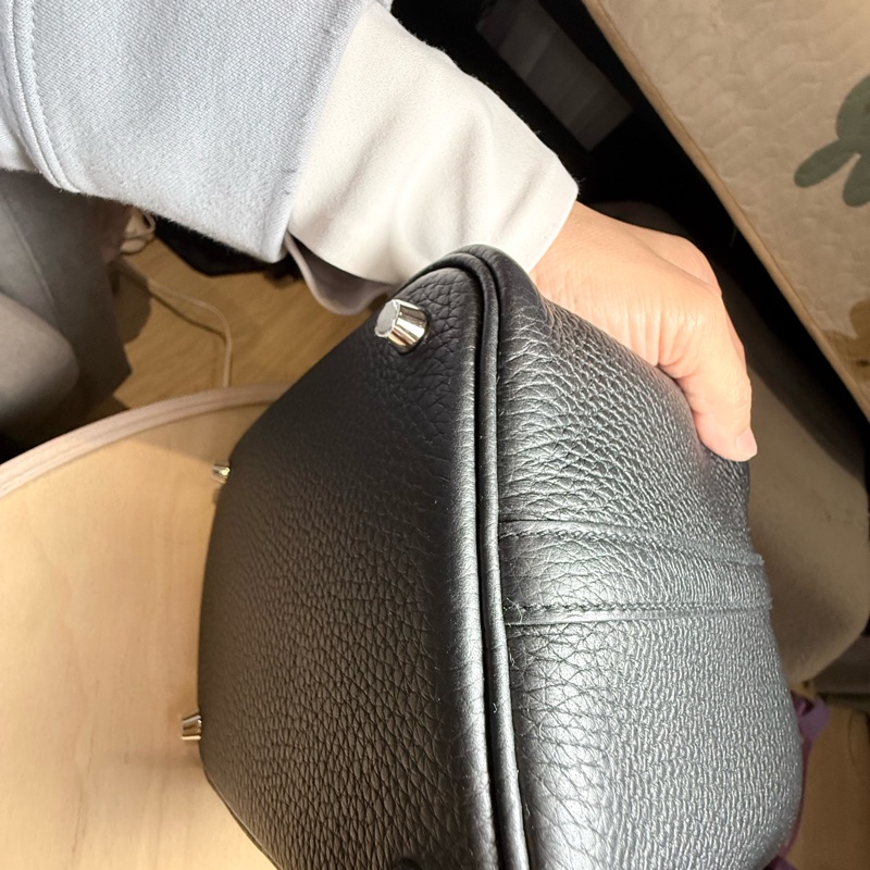 愛馬仕 菜籃子18 黑銀 免配貨-60