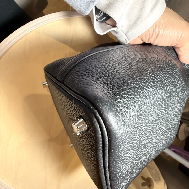 愛馬仕 菜籃子18 黑銀 免配貨-62