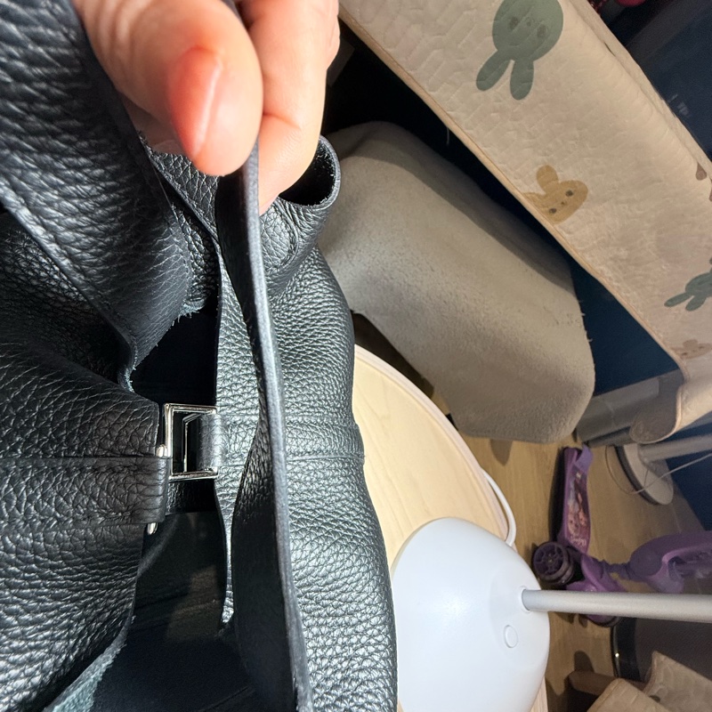 愛馬仕 菜籃子18 黑銀 免配貨-81