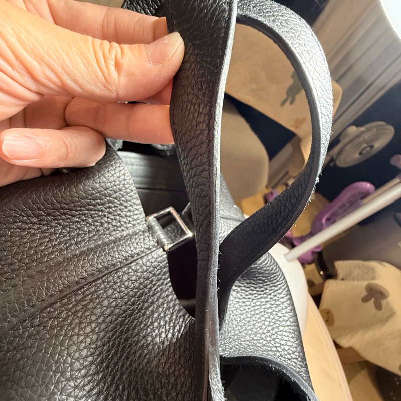 愛馬仕 菜籃子18 黑銀 免配貨-82