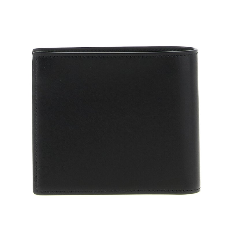 【YSL】SAINT LAURENT Tiny Cassandre East West Bifold 亮面皮革 卡夾 皮夾 短夾 黑色 銀色 607727-4