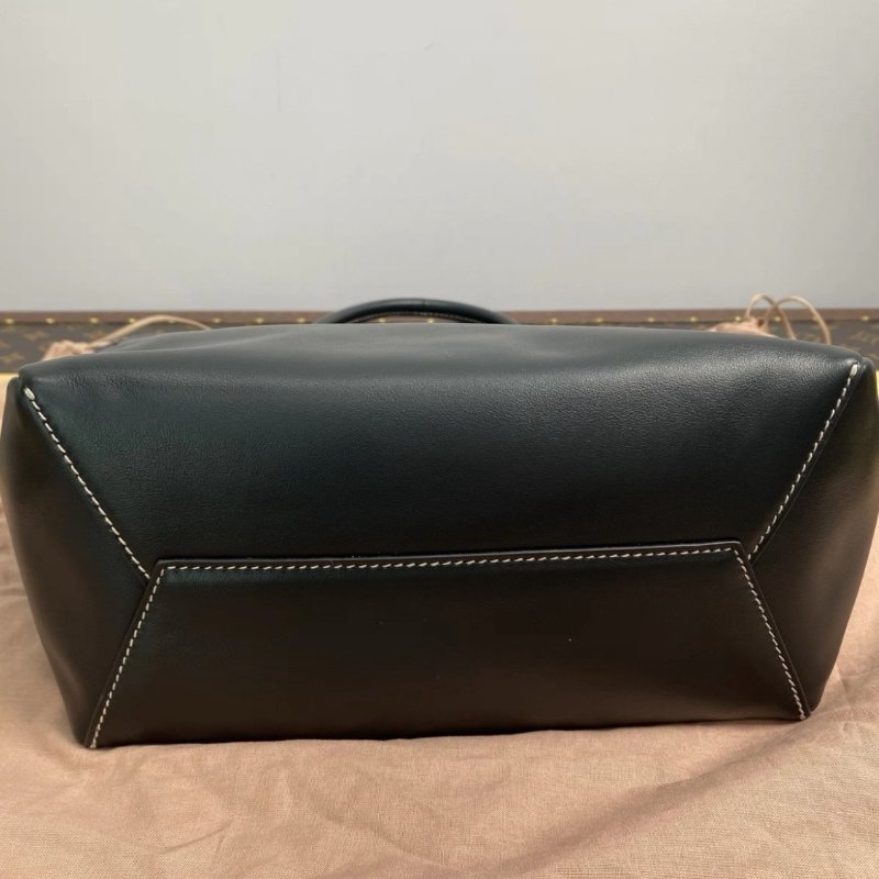 MIUMIU 黑色外縫線IVY小号手提肩背斜背托特包22*23.5*12 98新 配件塵袋-3