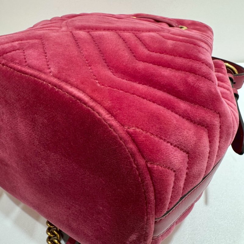 GUCCI Marmont 絨布 斜背包/側背包/水桶包/手提包 9成新-6