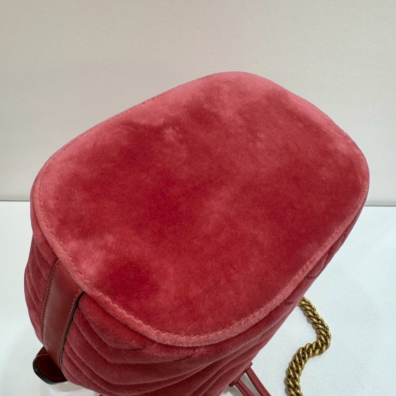 GUCCI Marmont 絨布 斜背包/側背包/水桶包/手提包 9成新-10