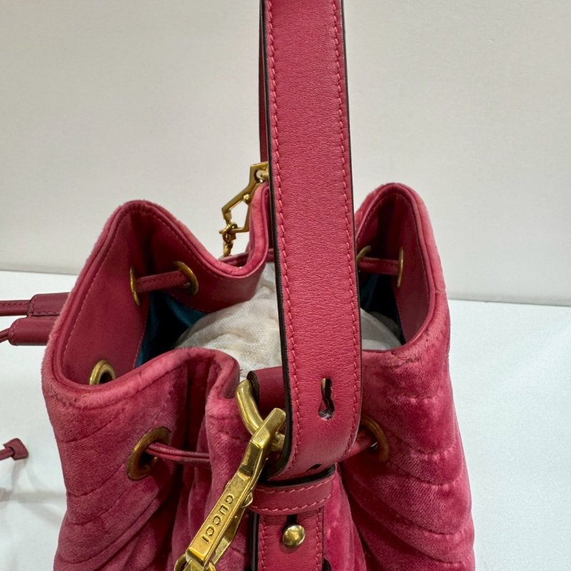 GUCCI Marmont 絨布 斜背包/側背包/水桶包/手提包 9成新-12