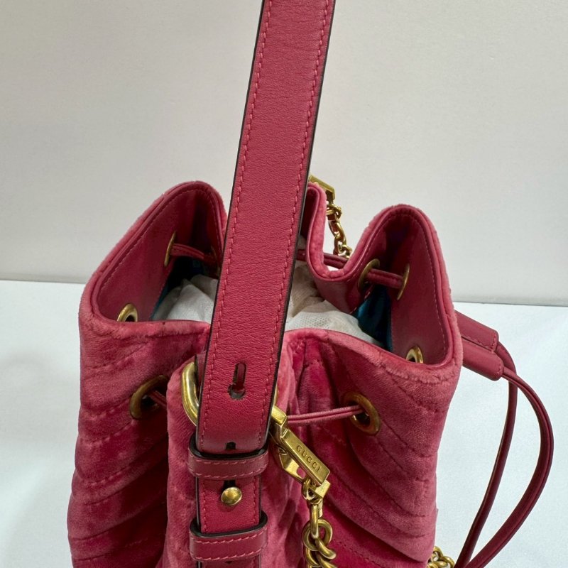GUCCI Marmont 絨布 斜背包/側背包/水桶包/手提包 9成新-13
