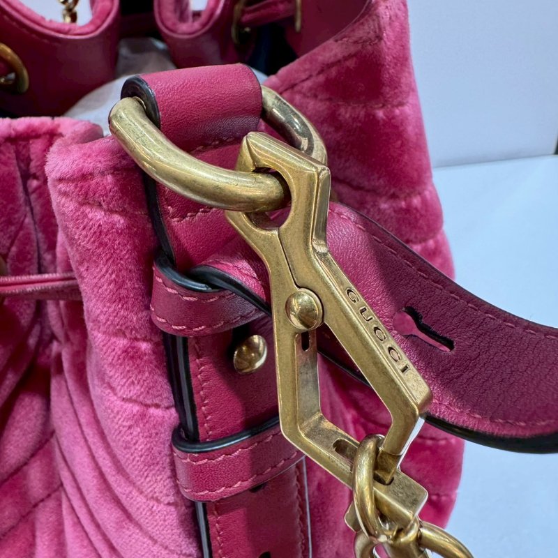 GUCCI Marmont 絨布 斜背包/側背包/水桶包/手提包 9成新-17