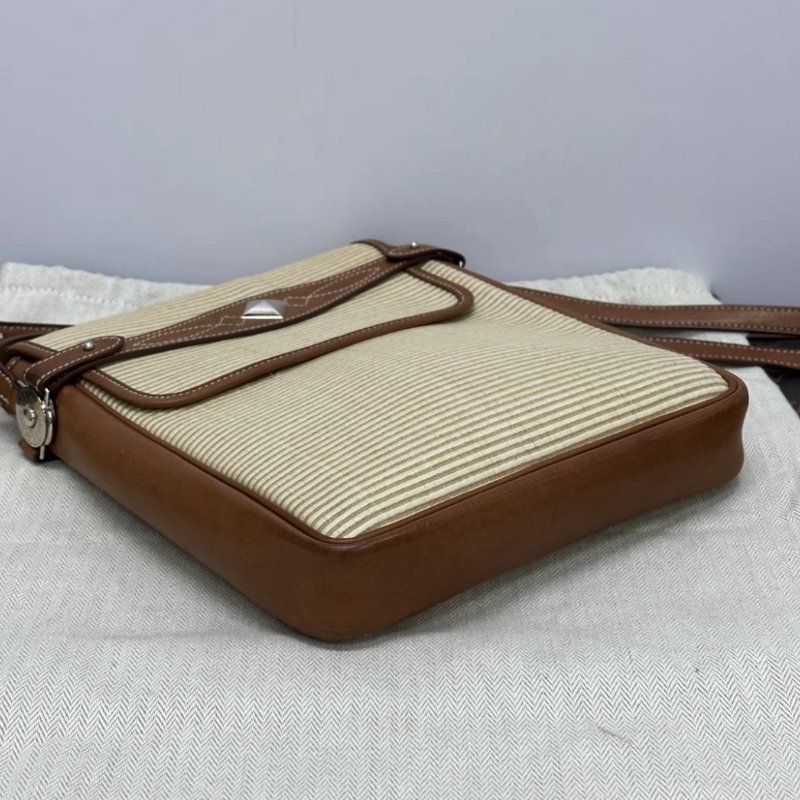 HERMES 馬毛編織拼皮肩背斜背包21*25*4 98新配件塵袋-1