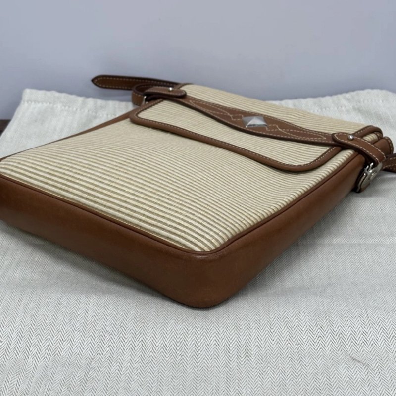 HERMES 馬毛編織拼皮肩背斜背包21*25*4 98新配件塵袋-3