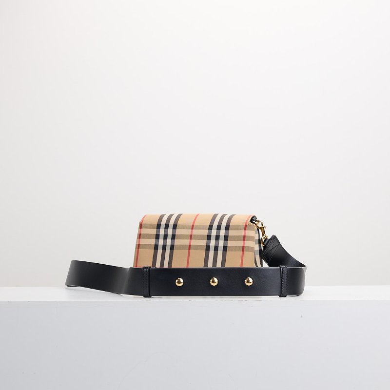 二手Burberry note 格紋斜背包-2