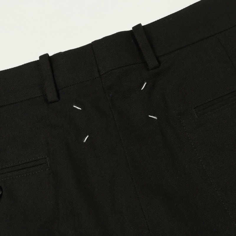 Maison Margiela 4 針腳純棉長褲 黑色 #38 二手女裝-9