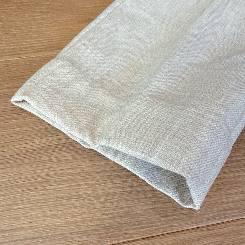 AMI PARIS 初剪羊毛 米色修身長褲-13