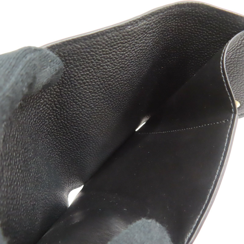 黑色 牛皮 原花壓紋 Victorine 扣式短夾 M64060【LOUIS VUITTON LV 路易威登】 M64060-5