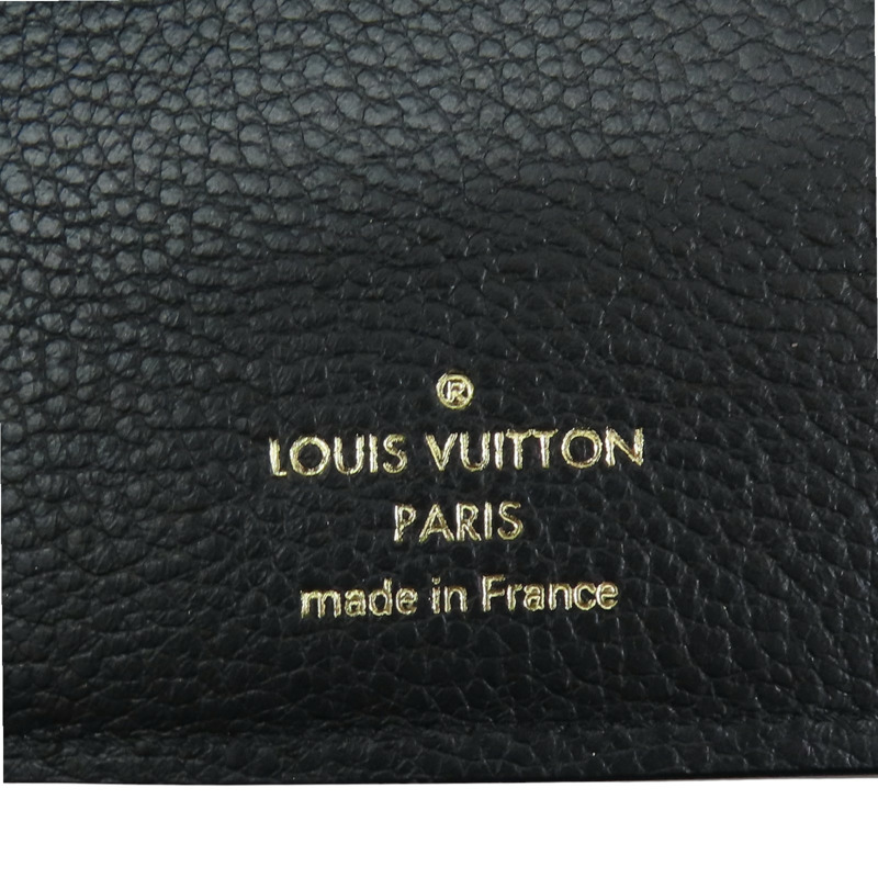 黑色 牛皮 原花壓紋 Victorine 扣式短夾 M64060【LOUIS VUITTON LV 路易威登】 M64060-7