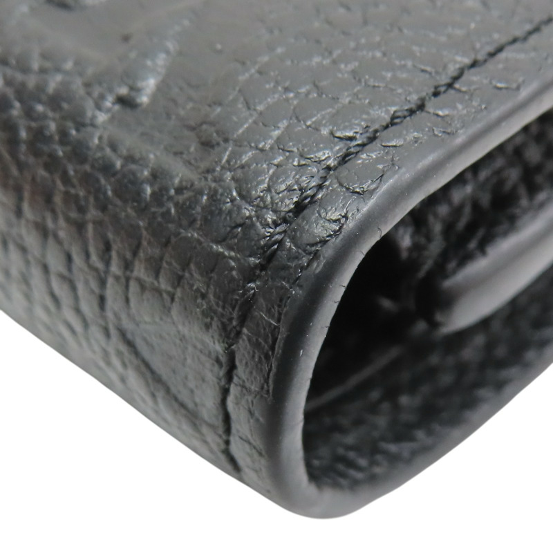 黑色 牛皮 原花壓紋 Victorine 扣式短夾 M64060【LOUIS VUITTON LV 路易威登】 M64060-12