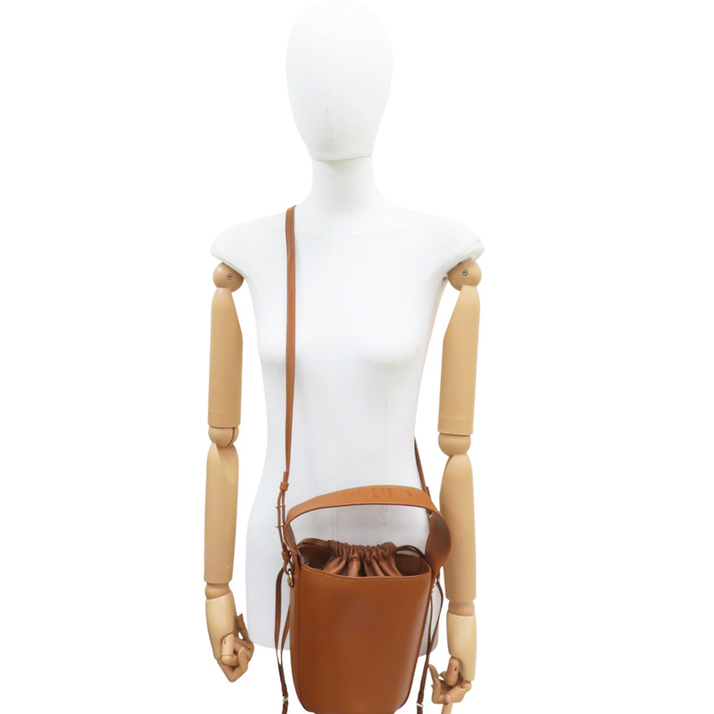 棕色 牛皮 水桶包【Chloe 克羅伊】 417783-6