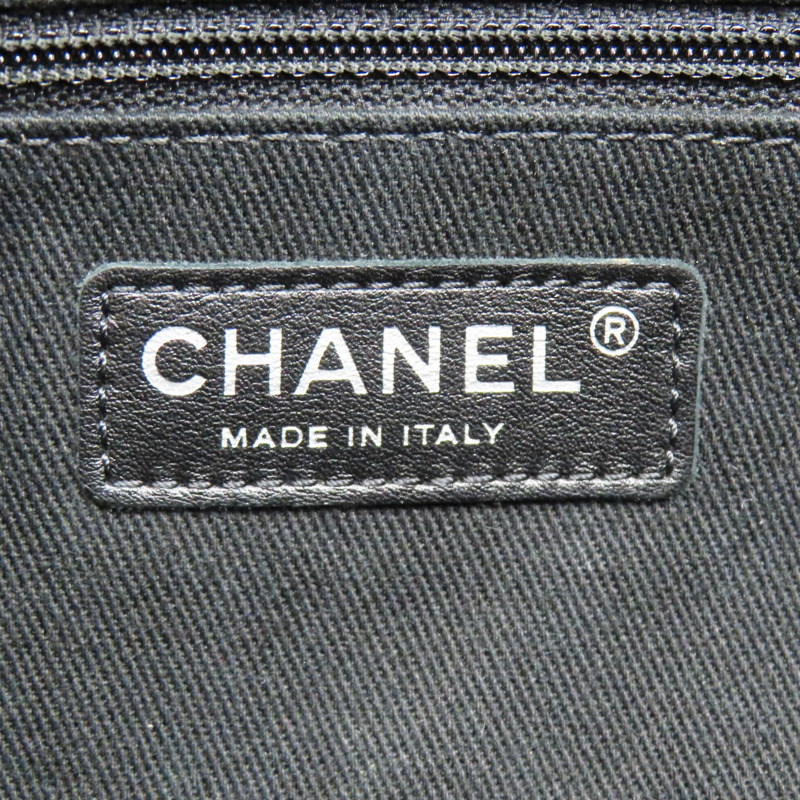 黑色 洞洞牛皮 French riviera 肩背包 銀釦【CHANEL 香奈兒】-7