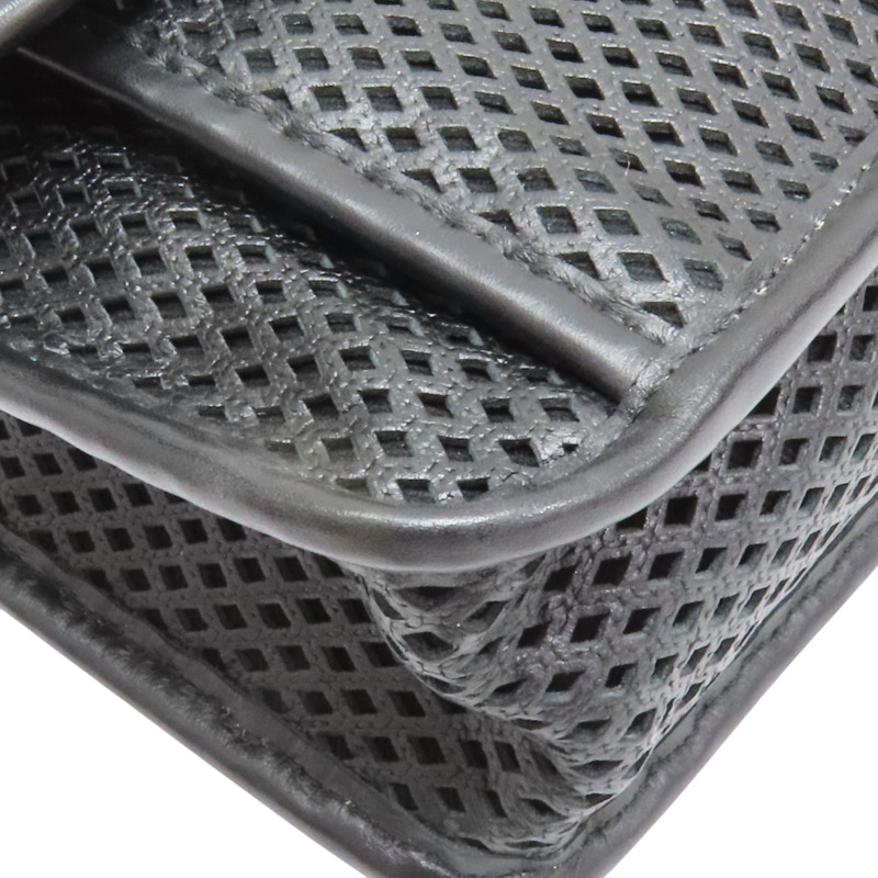 黑色 洞洞牛皮 French riviera 肩背包 銀釦【CHANEL 香奈兒】-11