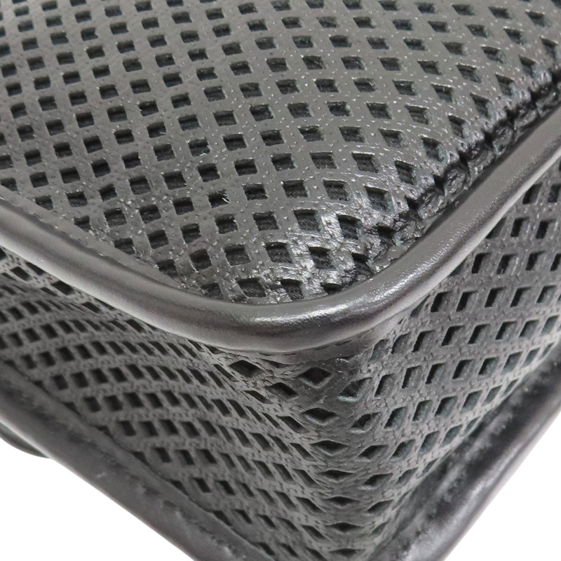 黑色 洞洞牛皮 French riviera 肩背包 銀釦【CHANEL 香奈兒】-13