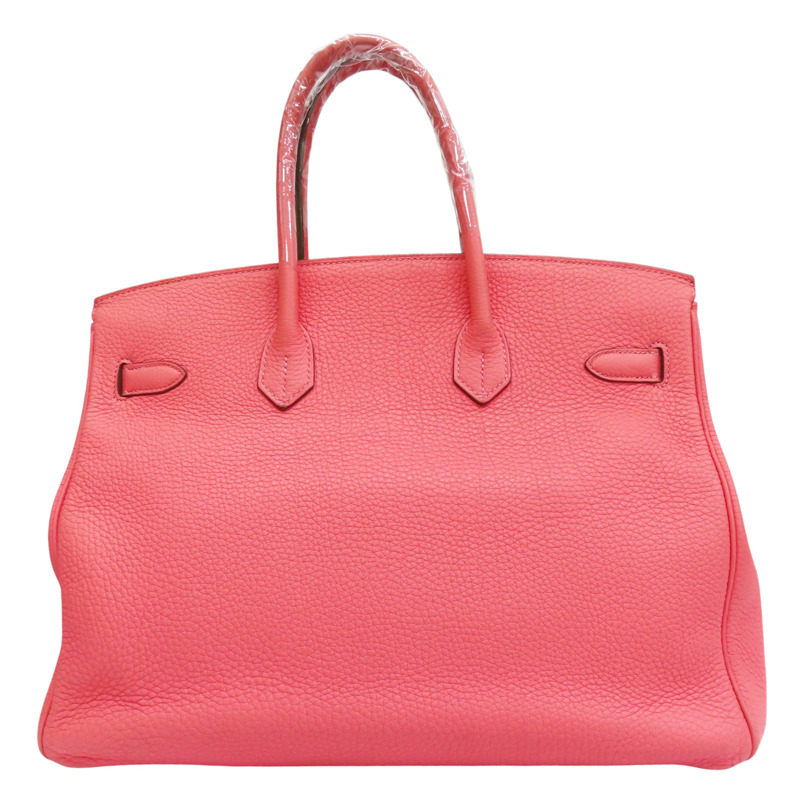 粉色 Togo牛皮 Birkin 35 柏金包 手提包 口P刻 (變色)【HERMES 愛馬仕】 □P/PHW-1
