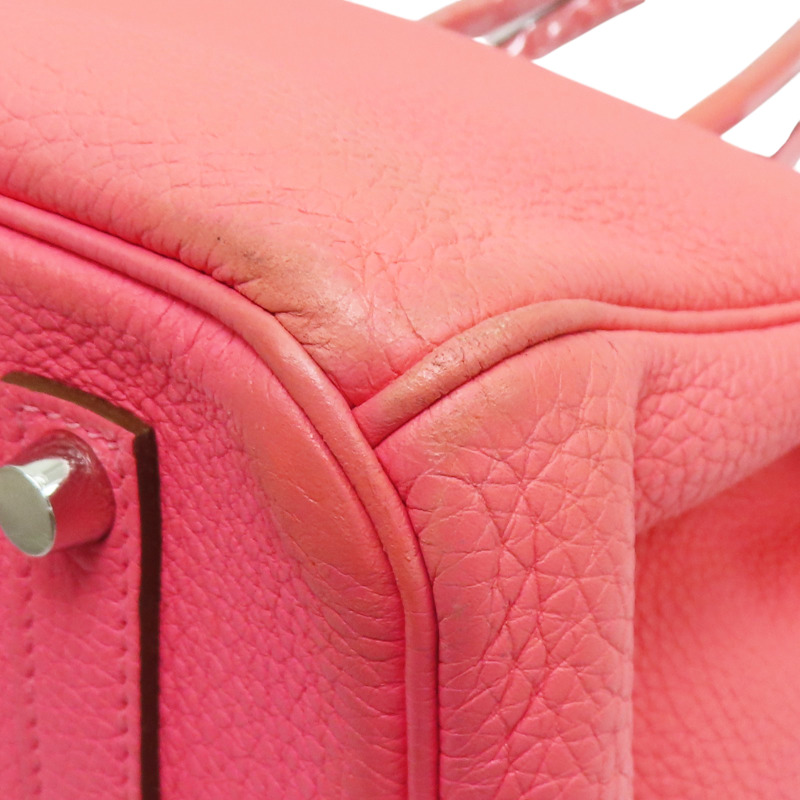 粉色 Togo牛皮 Birkin 35 柏金包 手提包 口P刻 (變色)【HERMES 愛馬仕】 □P/PHW-11