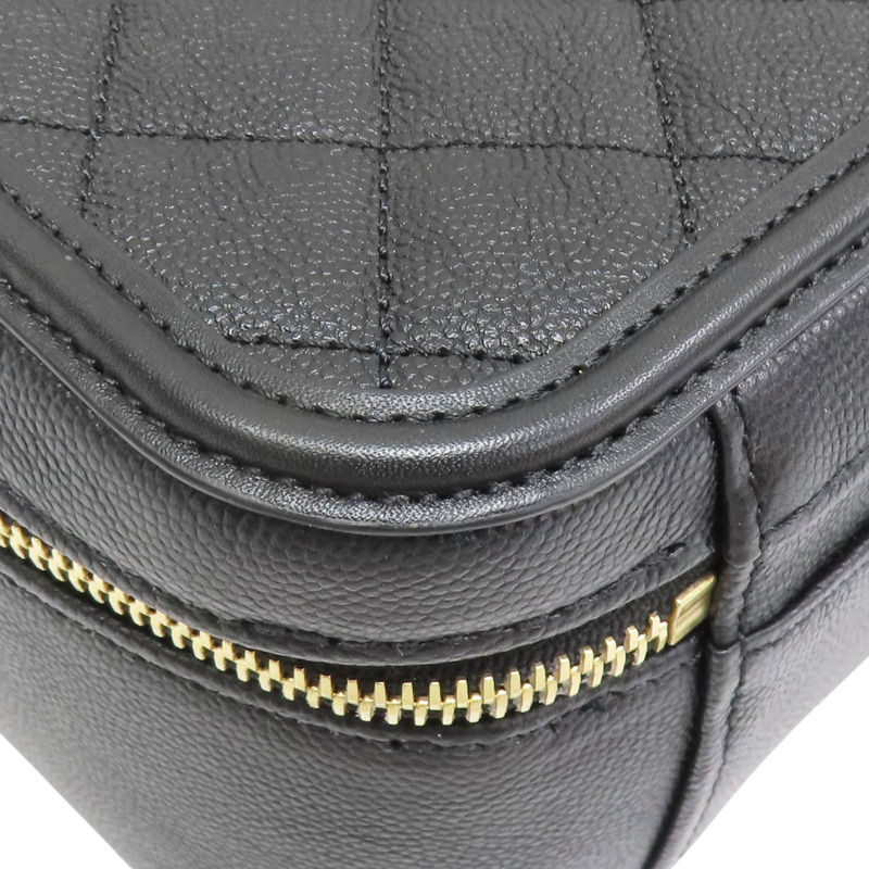 黑色 荔枝牛皮 肩背包 金釦【CHANEL 香奈兒】 A93344-11