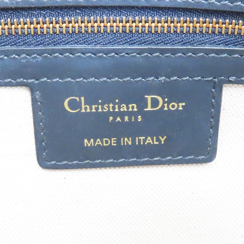藍色 提花帆布 D-Vibe 保齡球包 兩用包【Dior 迪奧 】 M1341UTZQ-7