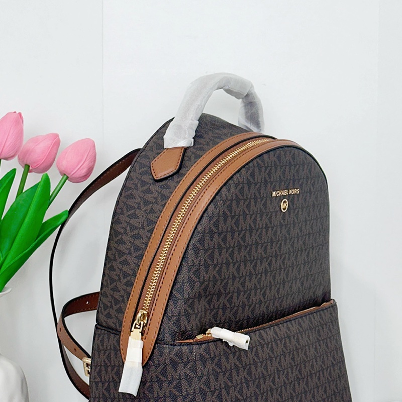 Michael Kors|MK 專櫃 拉鍊 中款後背包-4