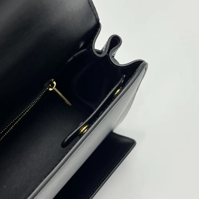 BALENCIAGA Money黑金翻蓋手提肩背斜背包24*17*10 99新配件塵袋-1