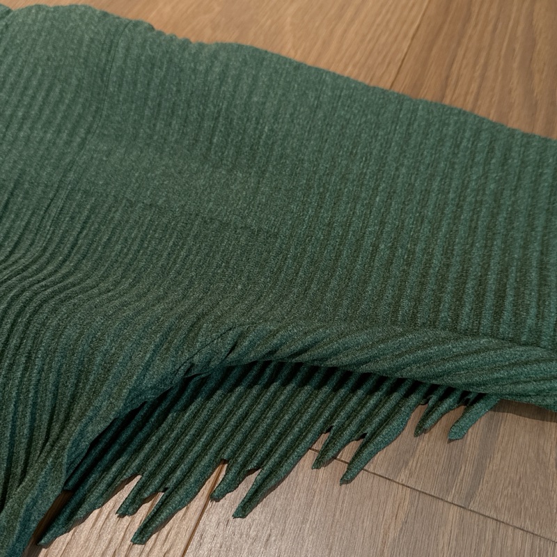 Homme Plisse Issey Miyake 皺褶鋸齒拉鍊外套 綠-3