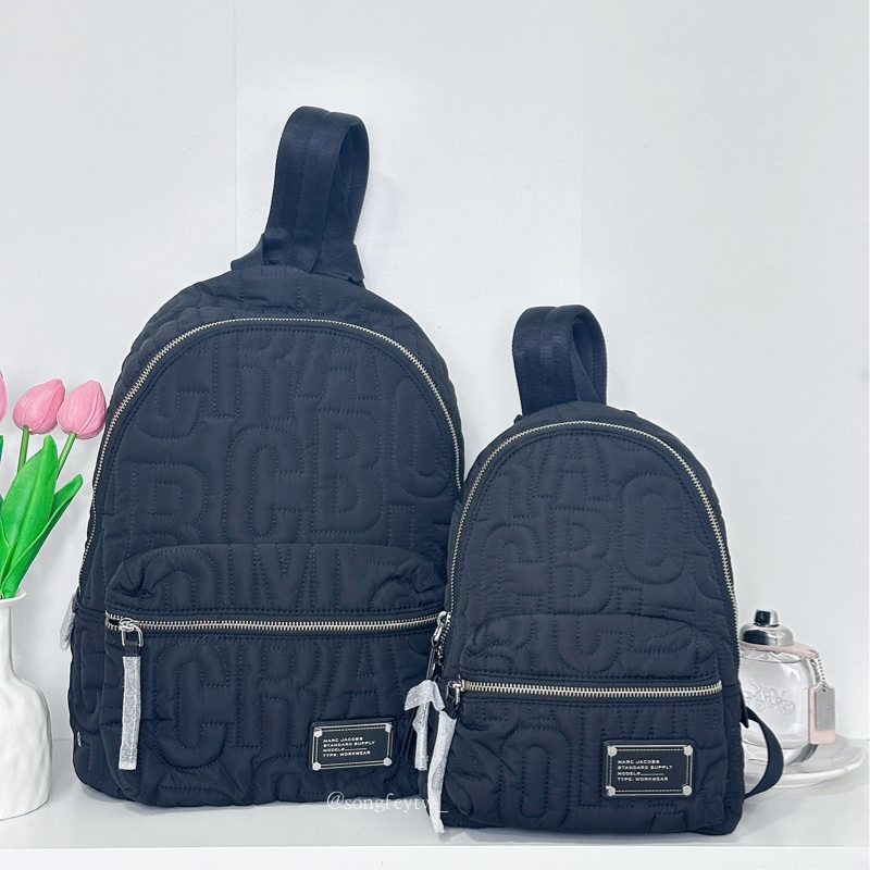 Marc Jacobs|MJ 尼龍浮雕 字樣後背包 - 小款-0