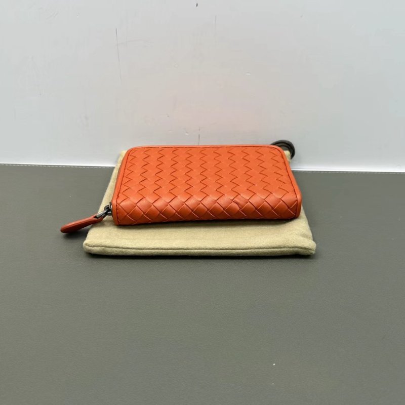 BV 橙色經典編織拉鍊錢包 15*10*2.5 98新配件盒子塵袋-3
