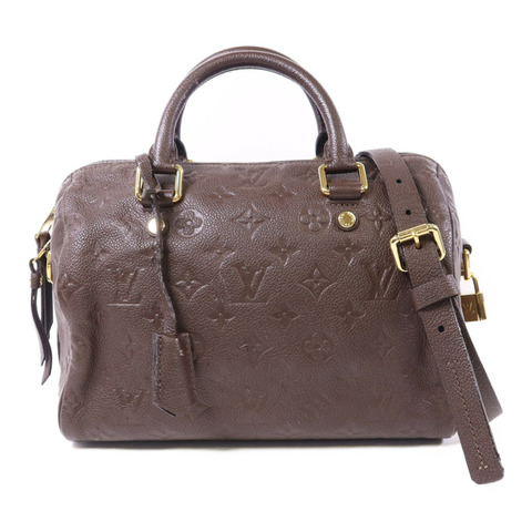 LOUIS VUITTON Monogram Empreinte Speedy 25 Bandouliere金扣手挽肩背兩用袋