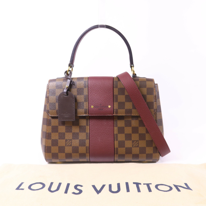 LOUIS VUITTON Damier Bond Street Magnolia金扣手挽肩背兩用袋-20
