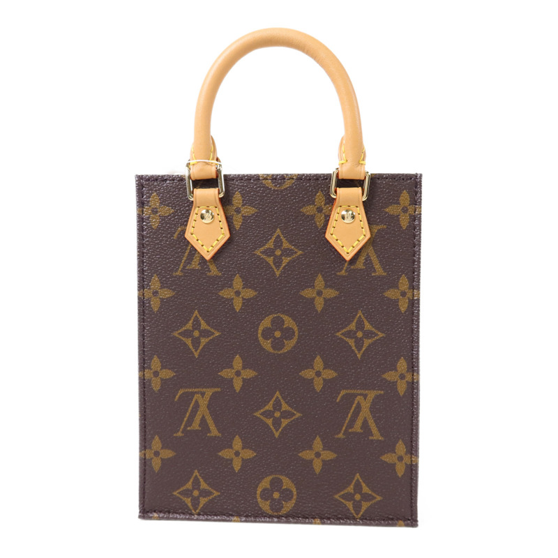 LOUIS VUITTON Monogram Petit Sac Plat金扣手挽肩背兩用袋-1