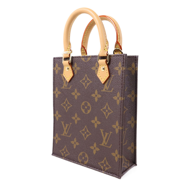 LOUIS VUITTON Monogram Petit Sac Plat金扣手挽肩背兩用袋-2