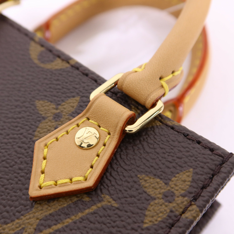 LOUIS VUITTON Monogram Petit Sac Plat金扣手挽肩背兩用袋-7