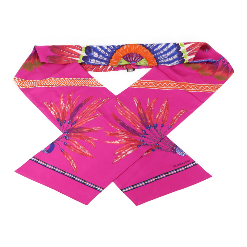 HERMES 絲質Maxi Twilly絲巾-5