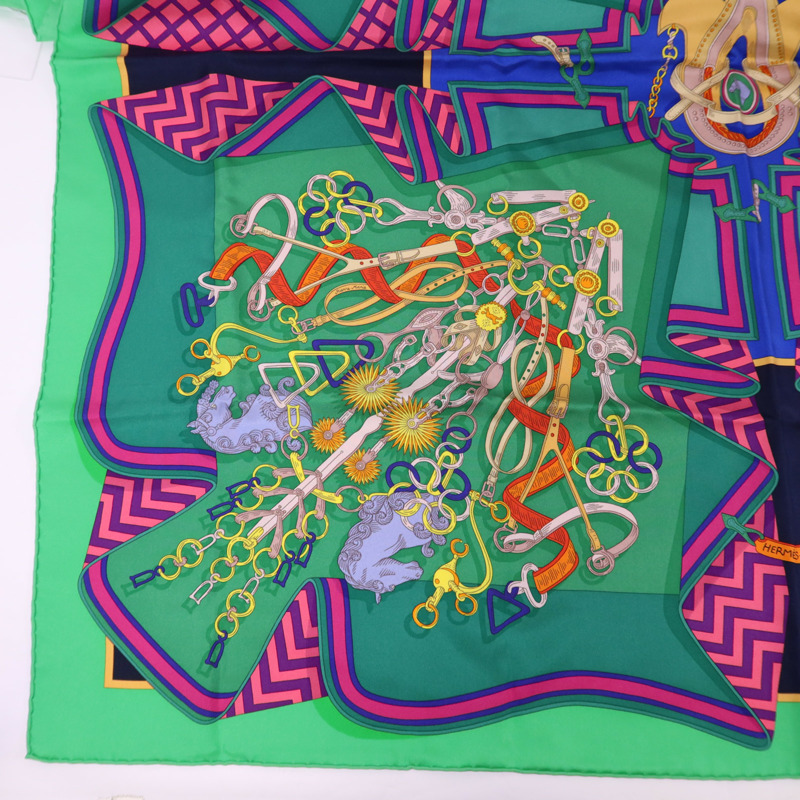 HERMES 絲質Scarf 90X90絲巾-5