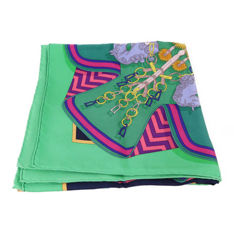 HERMES 絲質Scarf 90X90絲巾-9