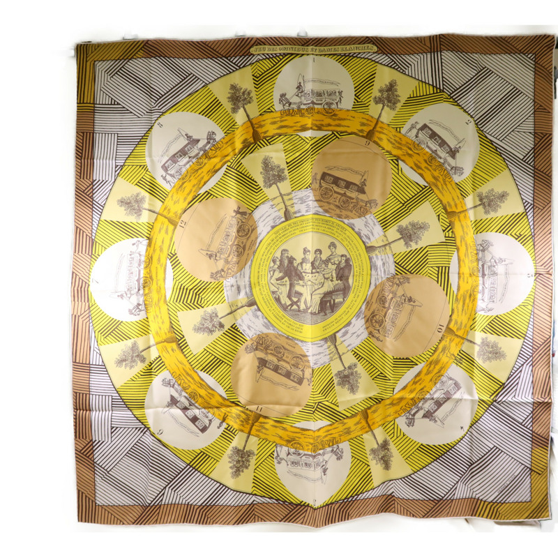 HERMES 絲質Scarf 90X90絲巾-1