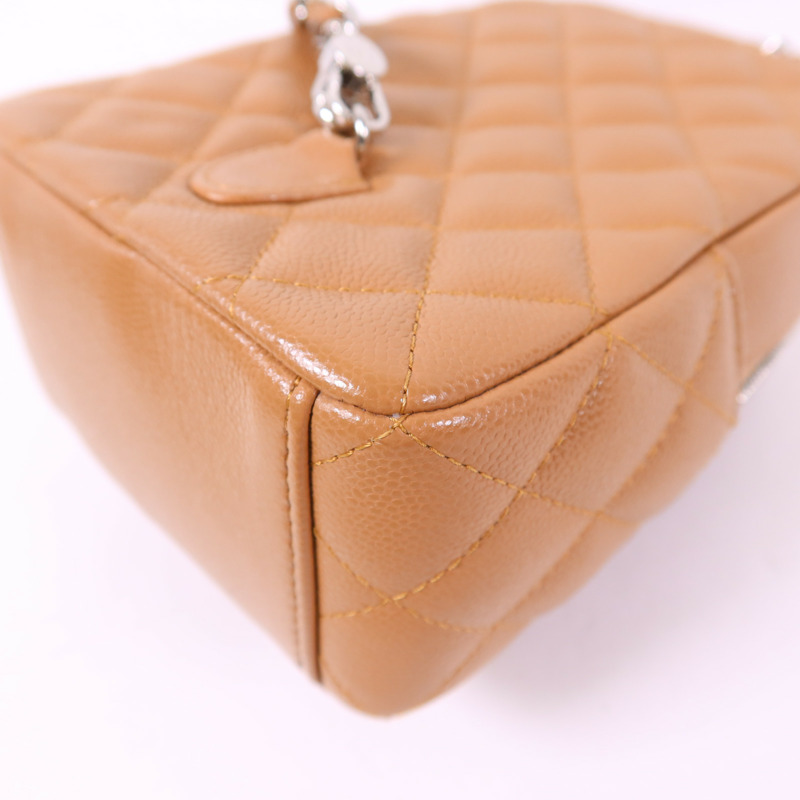 CHANEL 牛皮皮革Mini Backpack銀扣背包-14