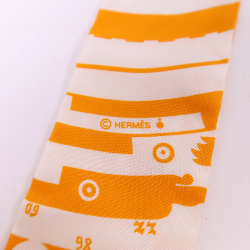 HERMES 絲質Twilly絲巾-6
