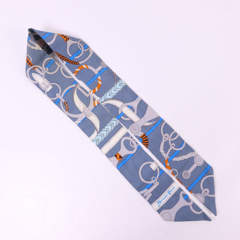 HERMES 絲質Twilly絲巾-4