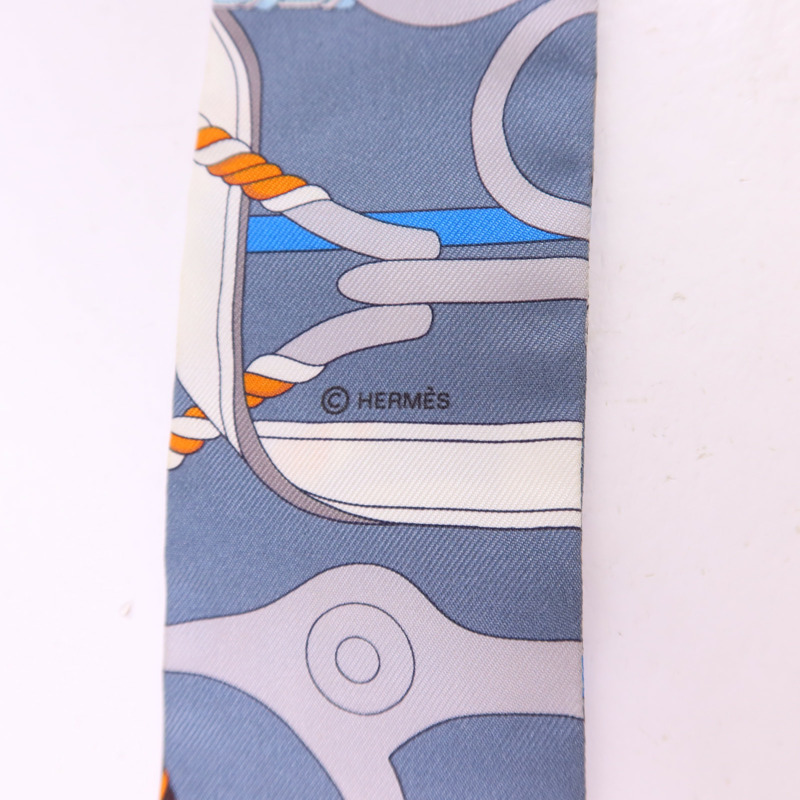 HERMES 絲質Twilly絲巾-6