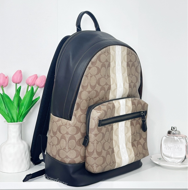 Coach 男款 雙拉鍊後背包-1