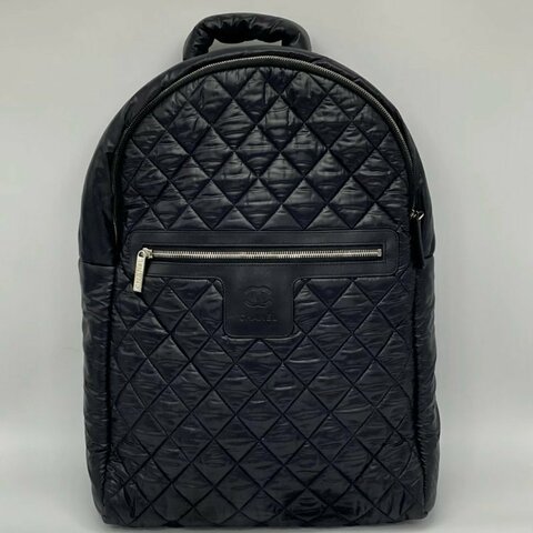 CHANEL 黑銀王菲同款羽絨後背包32*46*13 99新配件保卡