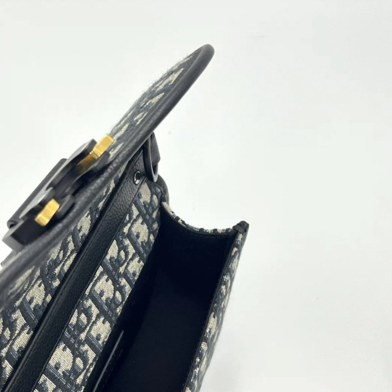 DIOR Gallop藍色老花馬鞍包20.5*16*5 全新閒置配件吊牌塵袋保卡-1