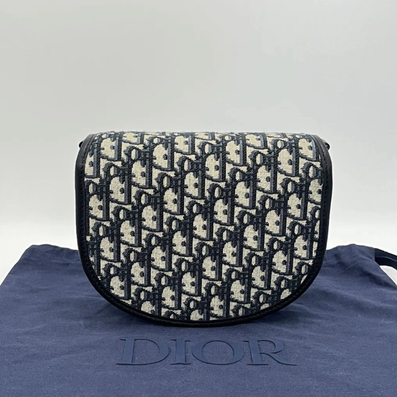 DIOR Gallop藍色老花馬鞍包20.5*16*5 全新閒置配件吊牌塵袋保卡-4