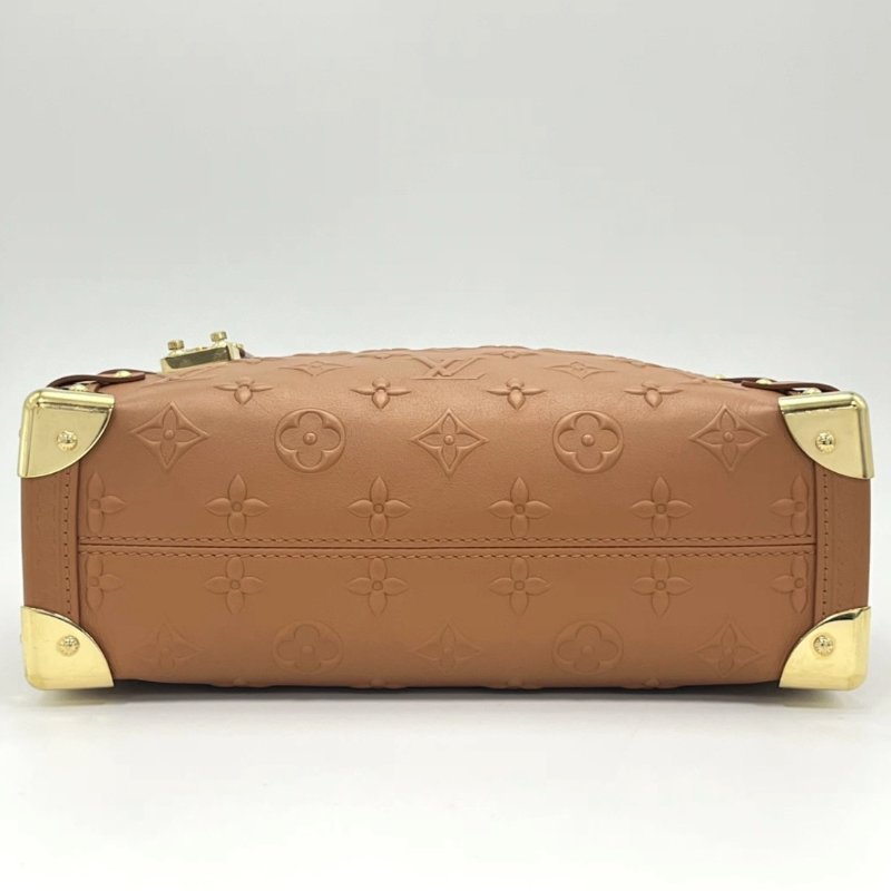 LV Side Trunk中號焦糖色谷愛凌同款盒子包 芯片款23.5*16*8.5 98新配件盒子塵袋-3